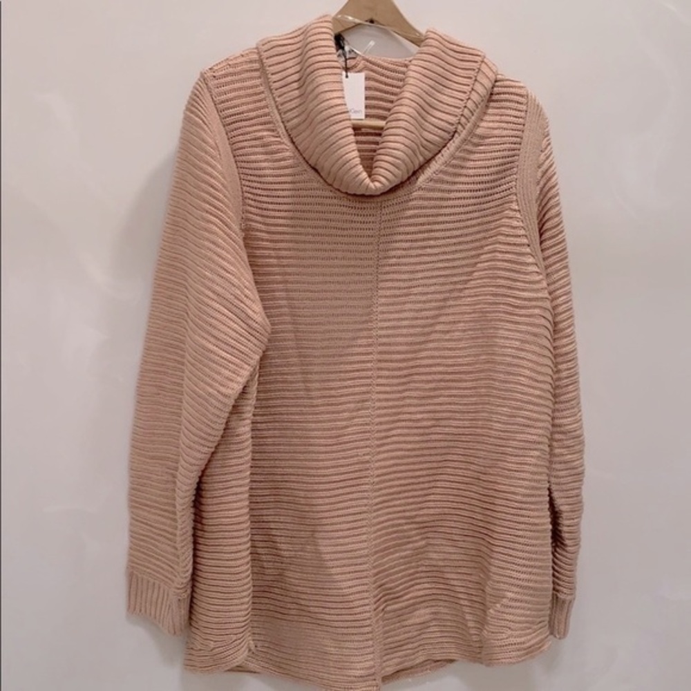 Calvin Klein Blush Cowl Neck Tunic Sweater